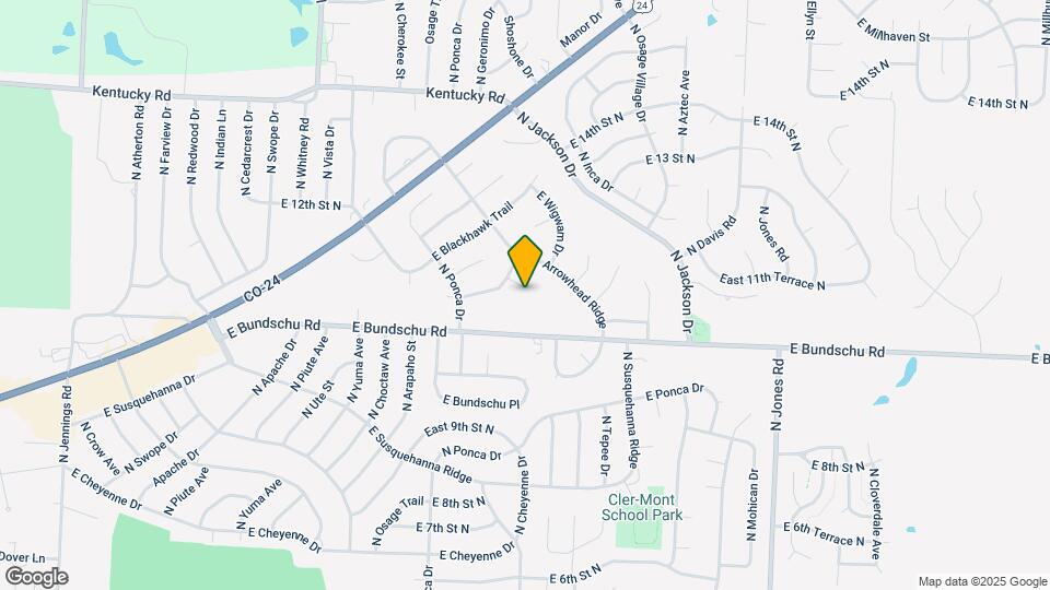 18709 E 10th Terrace Ct N Map and Location Details