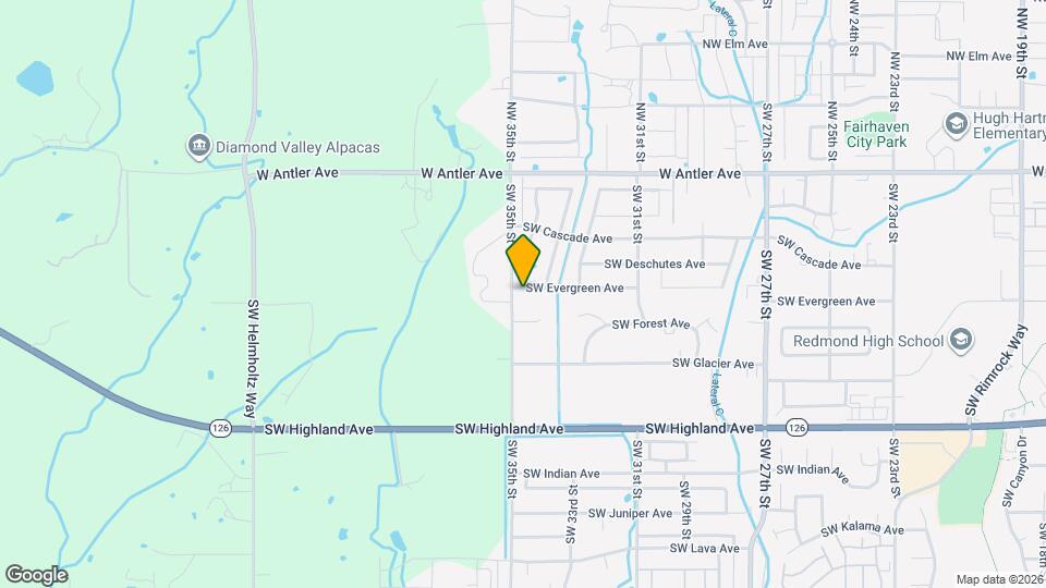 3466 SW Evergreen Ave Map and Location Details