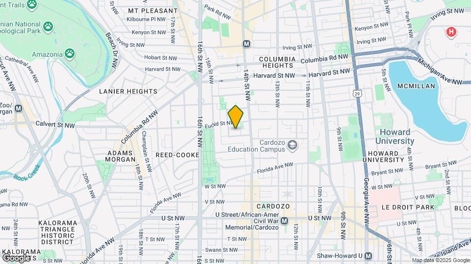 1435 Clifton St NW, Unit Apt 6 Map and Location Details