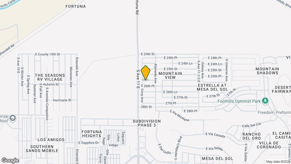 11149 E 26th St Map and Location Details