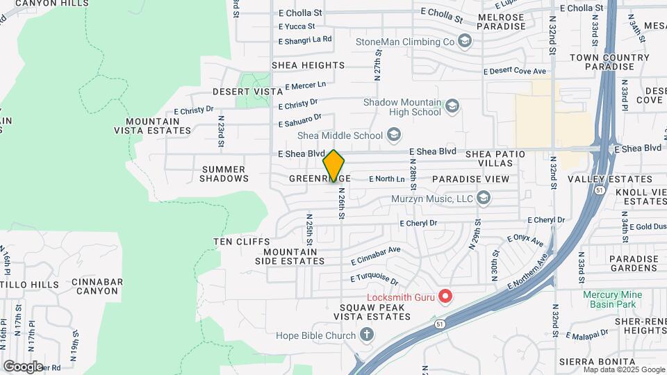 2542 E Cochise Rd Map and Location Details