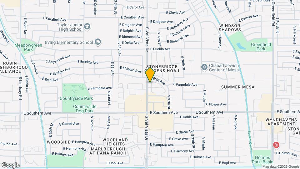 1015 S Val Vista Dr Mapa y Detalles de la Ubicación