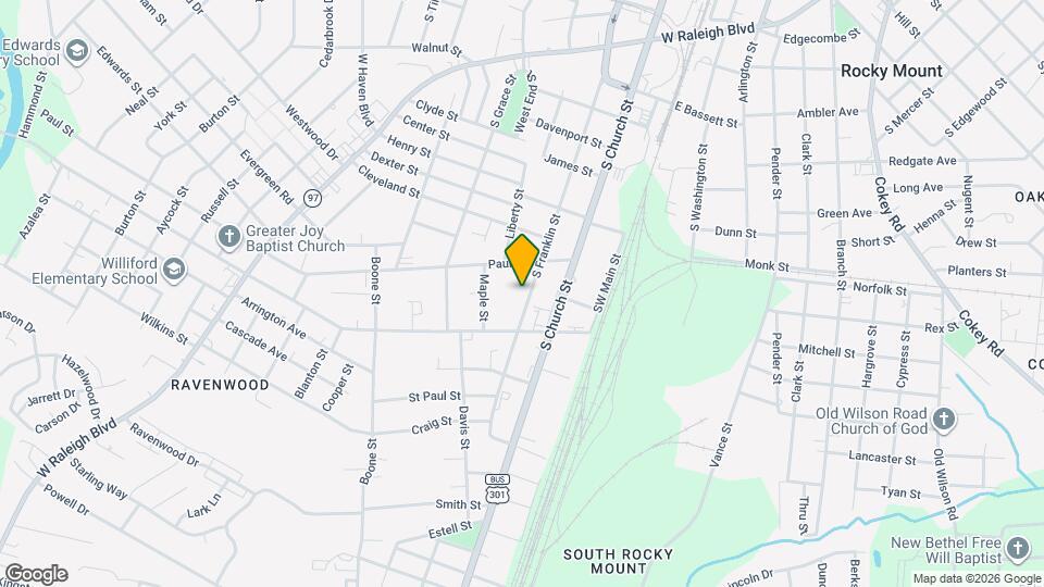 1328 S Franklin St Map and Location Details