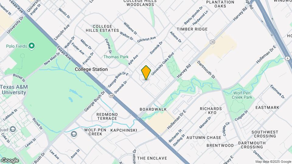 414 University Oaks Blvd Map and Location Details