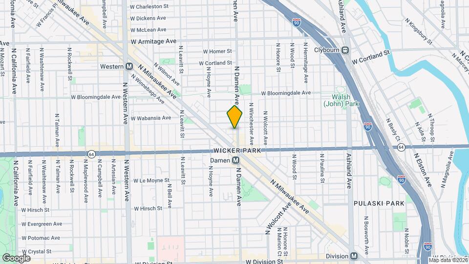 1640 N Damen Ave, Unit 2-003B Map and Location Details