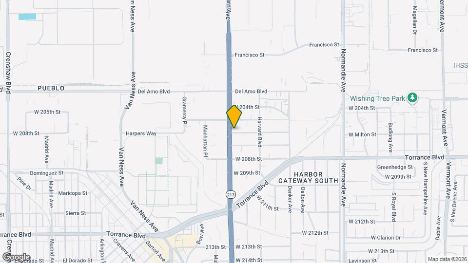 20526 S Western Ave Map and Location Details