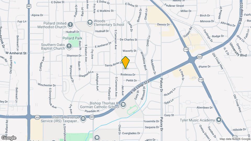 1409 Glenrose St Map and Location Details