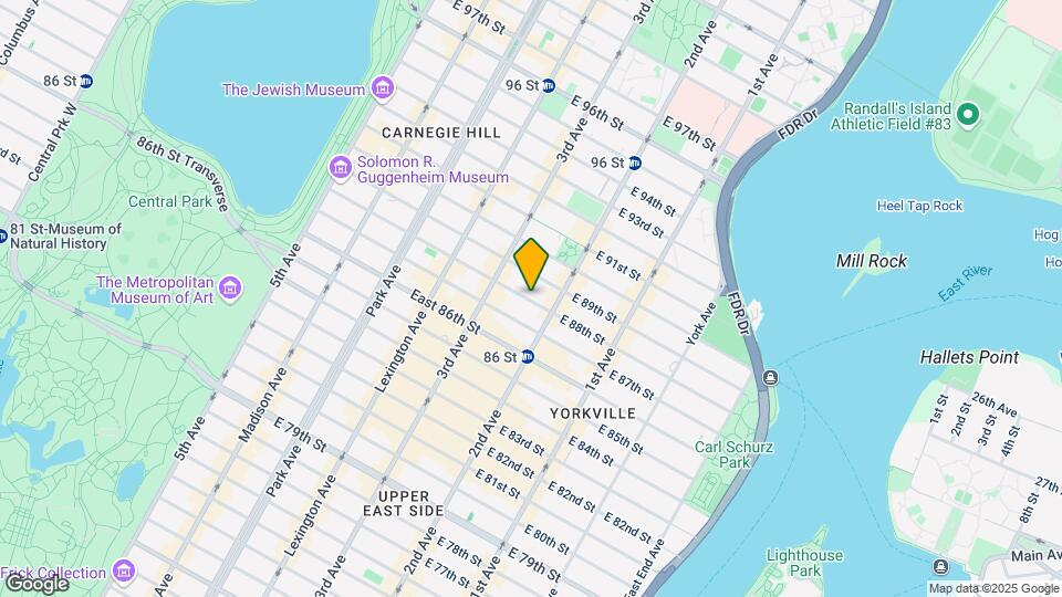 227 E 88th St Map and Location Details