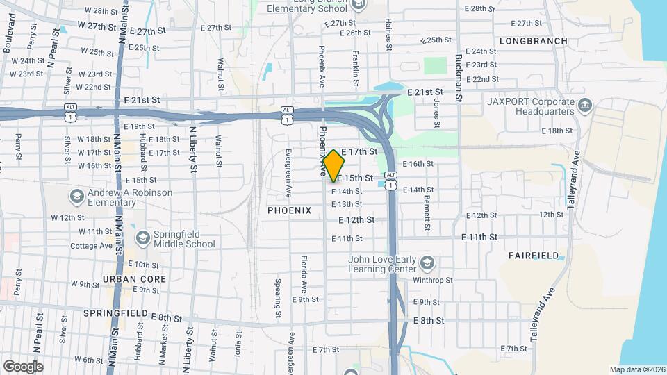 1123 E 14th St Map and Location Details