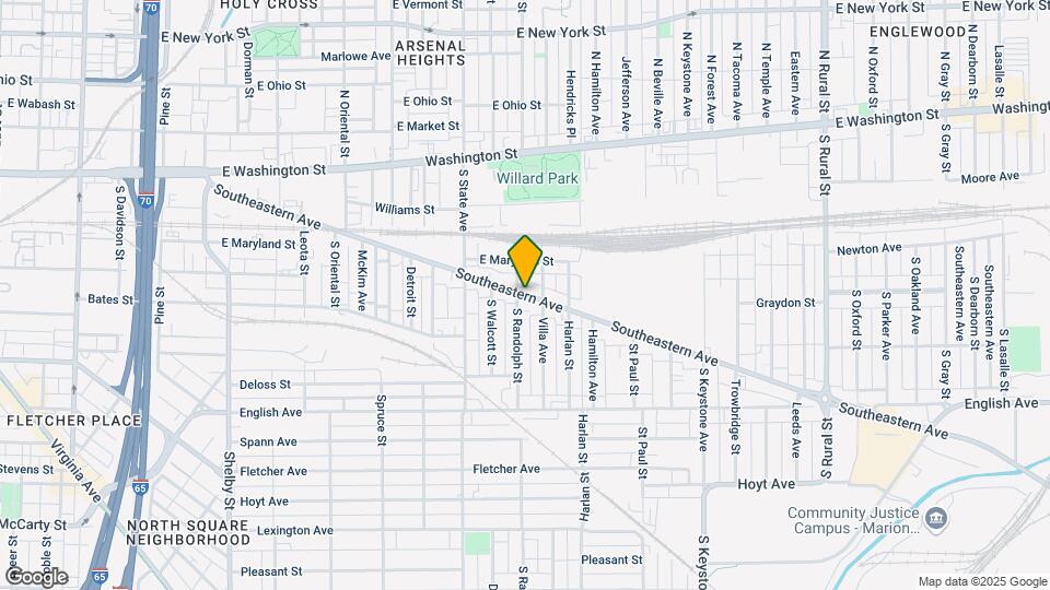 1912 Southeastern Ave Map and Location Details