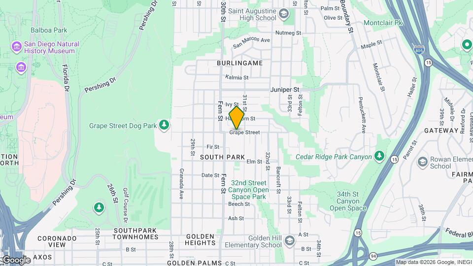 3069 Grape Street Map and Location Details