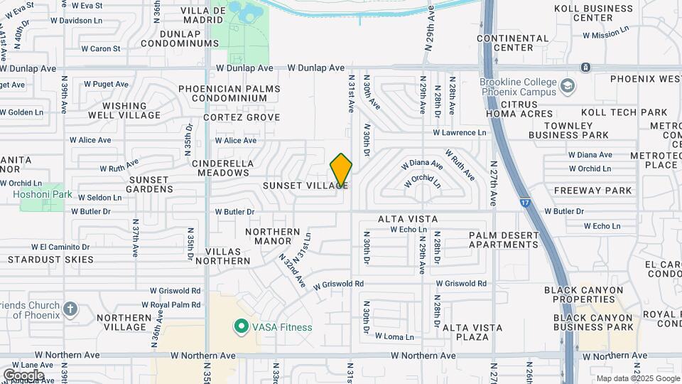 8527 N 31st Dr Map and Location Details
