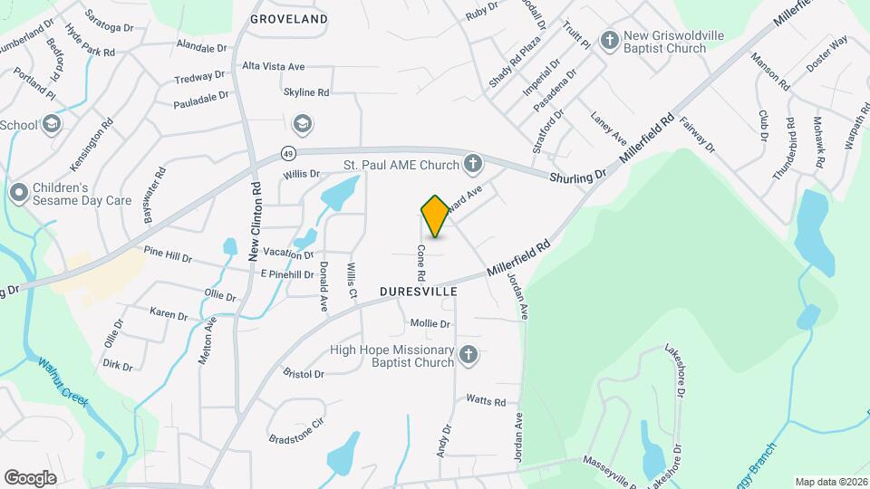 2813 Cone Rd Map and Location Details