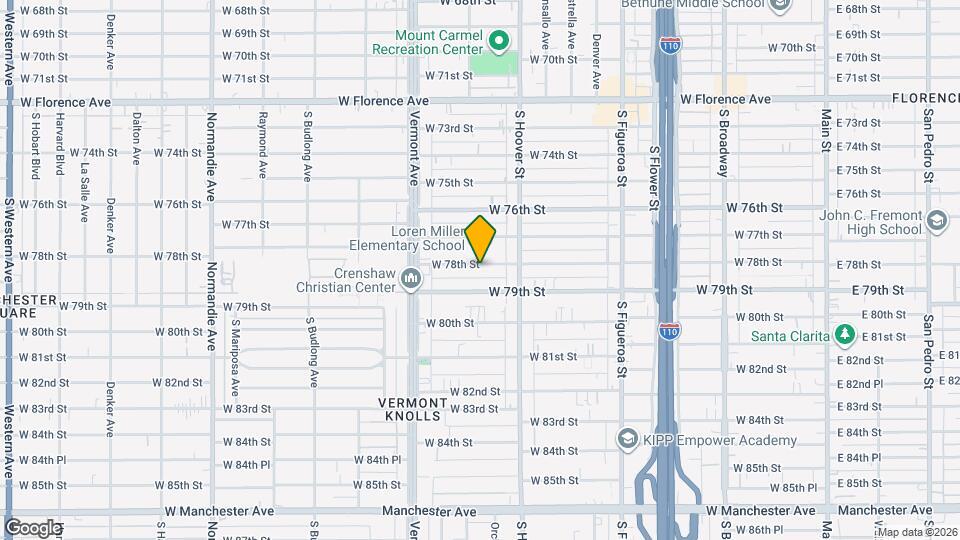 846 W 78th St Mapa y Detalles de la Ubicación