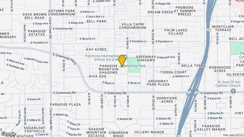 15649 N 29th Pl Map and Location Details