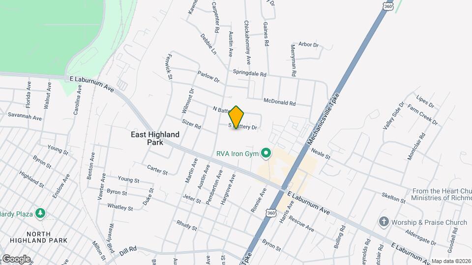 1909 S Battery Dr Map and Location Details