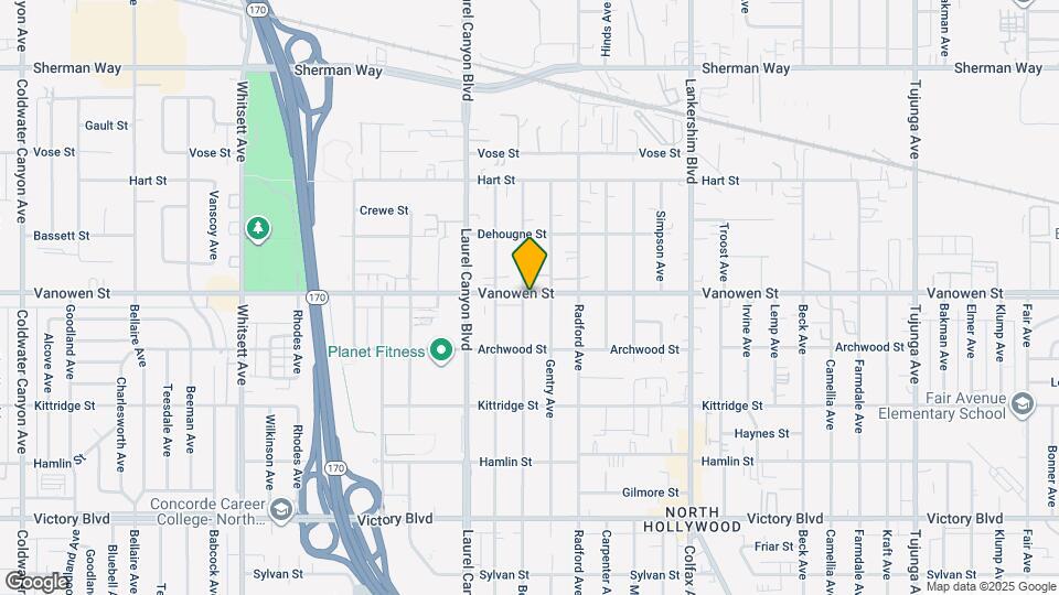 11960 Vanowen St Map and Location Details
