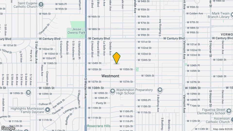 1525 W 105th St Map and Location Details