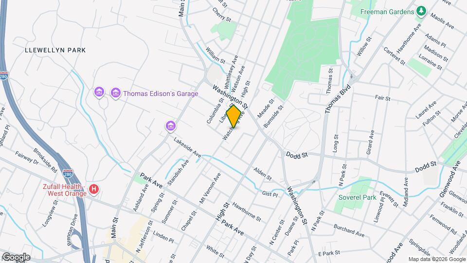 258 Watchung Ave Map and Location Details