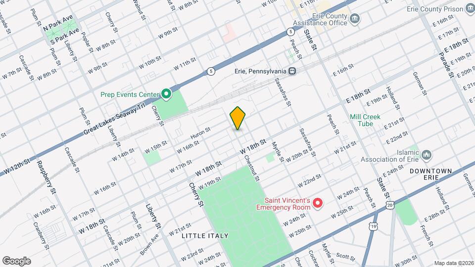 1619 Chestnut St Map and Location Details