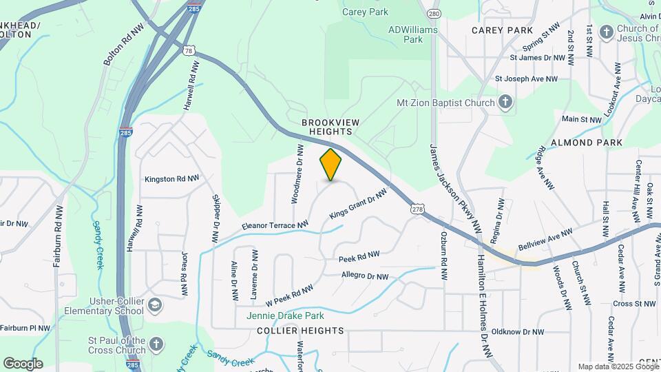 2900 Eleanor Terrace NW Map and Location Details