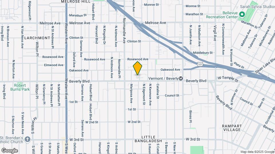 313 N Alexandria Ave Map and Location Details