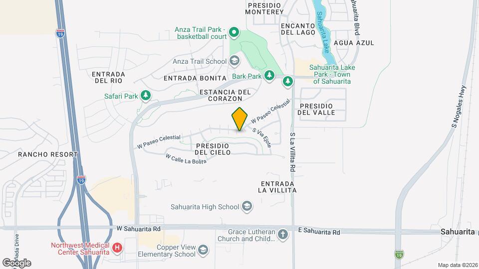 281 W Paseo Celestial Mapa y Detalles de la Ubicación