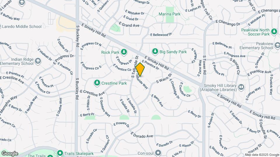 5354 S Telluride Way Map and Location Details