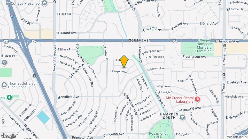 7465 E Kenyon Ave Map and Location Details