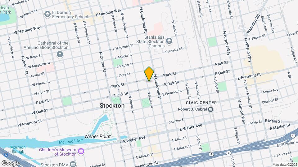 628 N Sutter St Map and Location Details