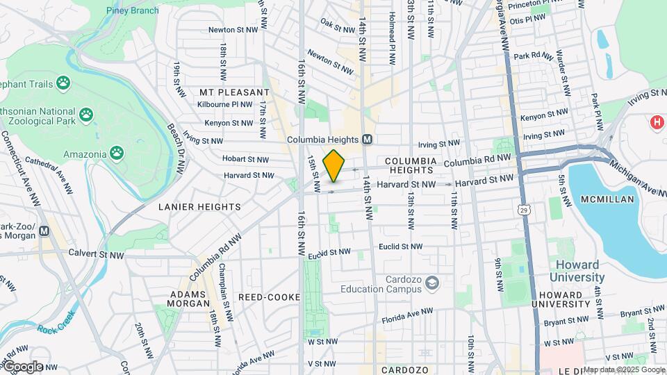 1459 Harvard St NW Map and Location Details