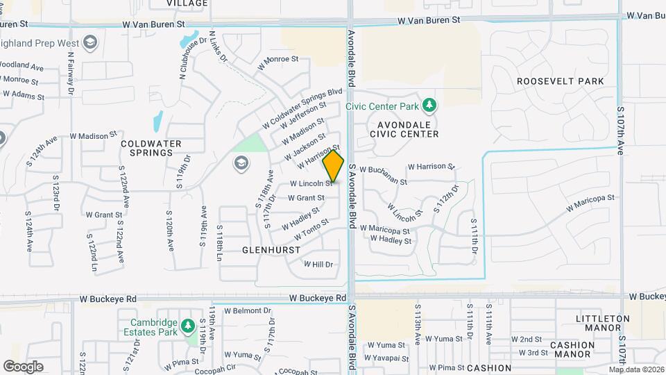 11559 W Lincoln St Map and Location Details