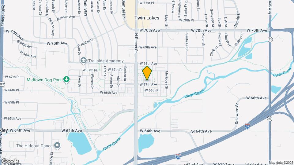 1451 W 67th Ave Map and Location Details