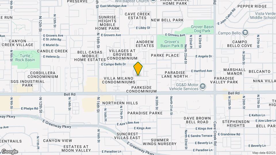 1841 E Hartford Ave Map and Location Details