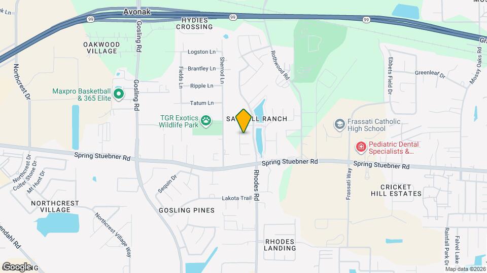 5115 Wilting Oak Ln Map and Location Details