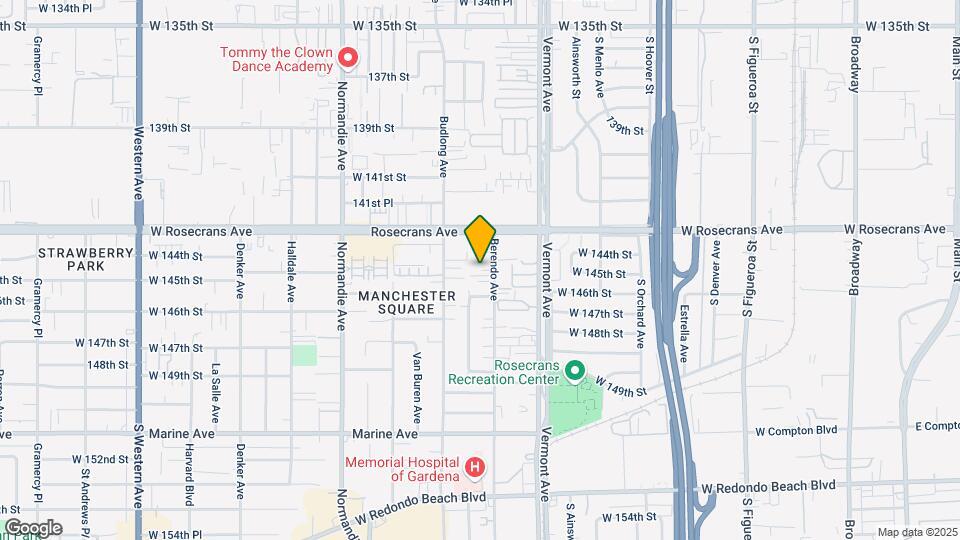 14423 S BERENDO AV Mapa y Detalles de la Ubicación