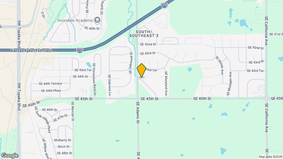 4437 SE Adams St Map and Location Details