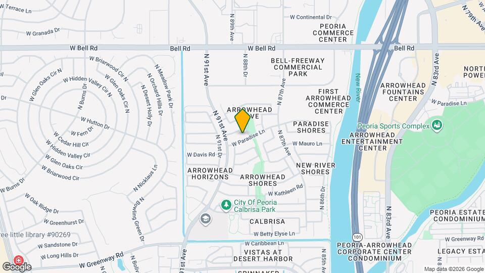 8918 W Paradise Ln Map and Location Details