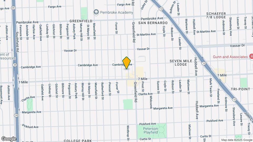 19171 Winthrop St Map and Location Details