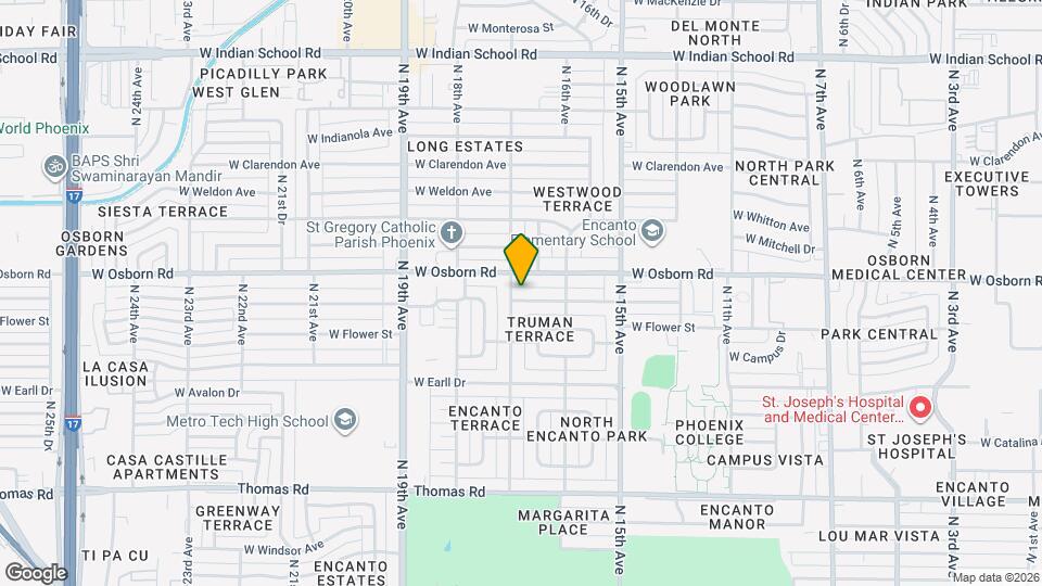 1640 W Mulberry Dr Map and Location Details