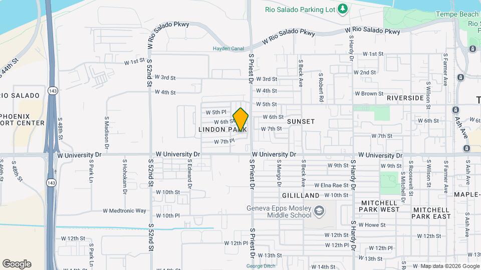 1418 W 7th Pl Map and Location Details