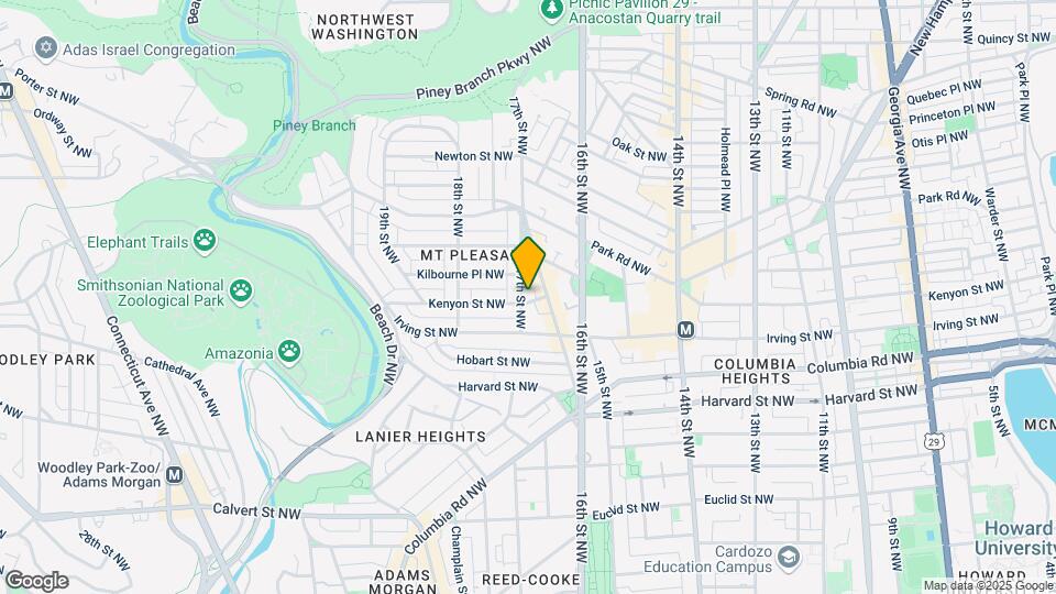 1615 Kenyon St NW Map and Location Details
