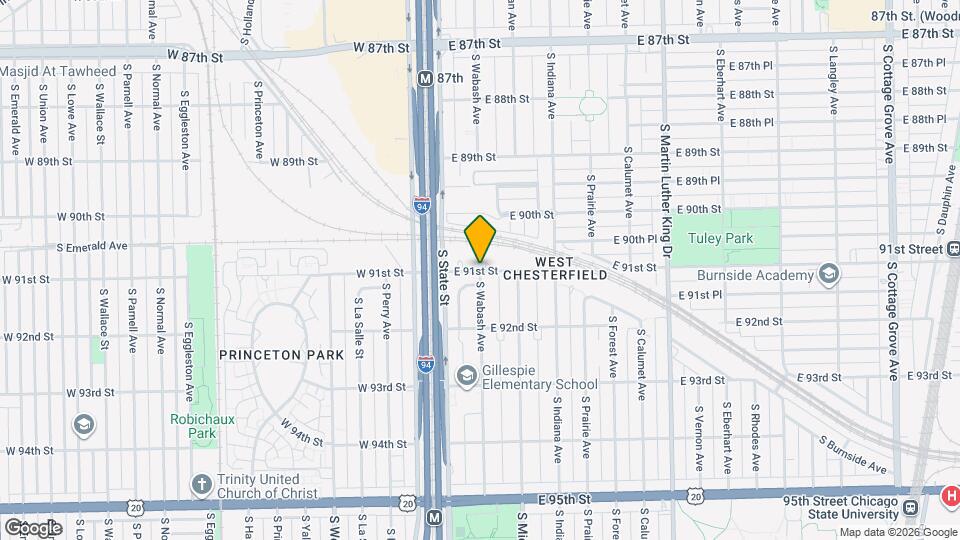 9000 S Wabash Ave Map and Location Details