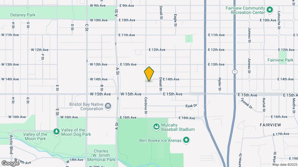 1401 Cordova St Map and Location Details