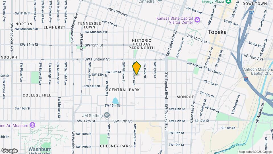 1312 SW Western Ave Map and Location Details
