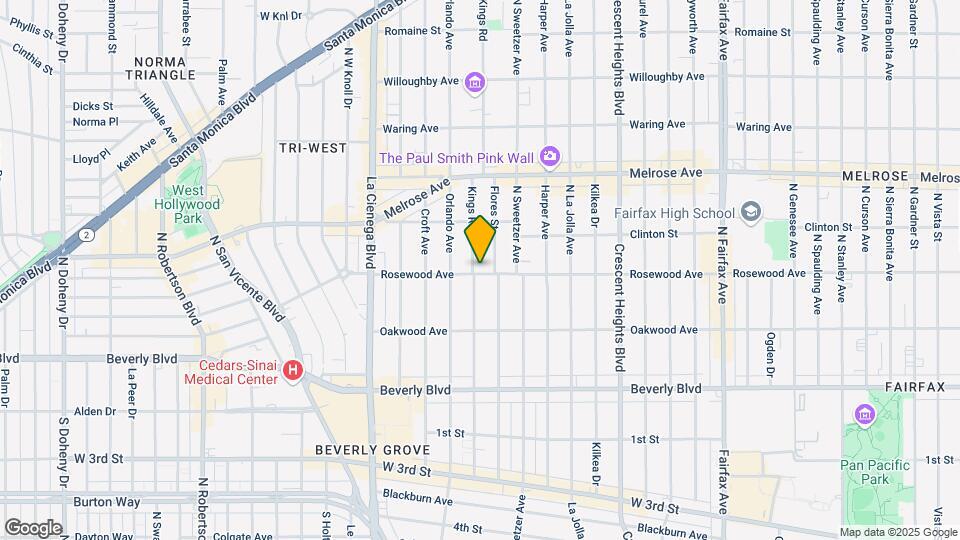 8355 Rosewood Ave Map and Location Details