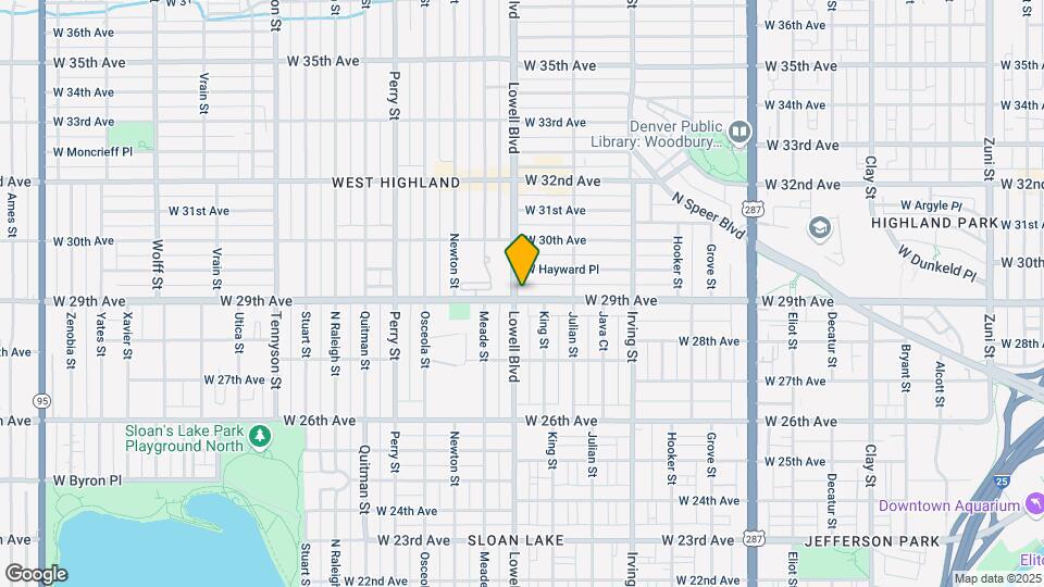 3595 W 29th Ave Map and Location Details