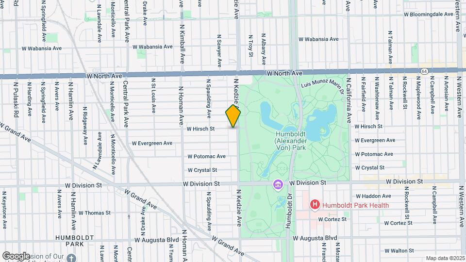 1354 N Kedzie Ave Map and Location Details