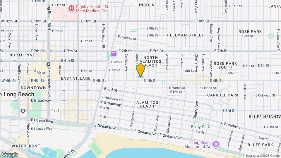 1215 E 4th St Map and Location Details