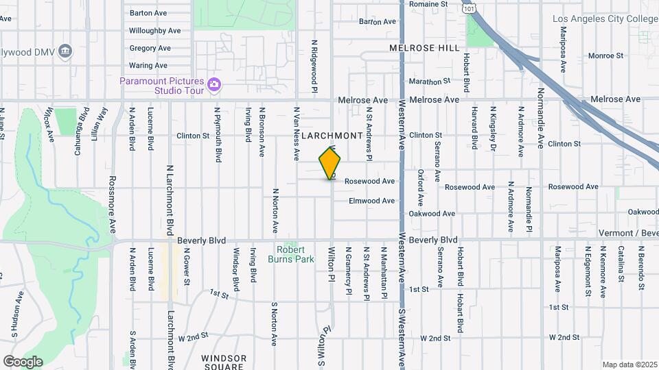 425 N Wilton Pl Map and Location Details